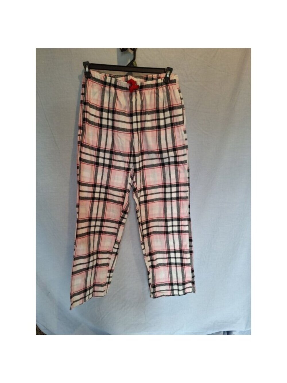 Natural Reflections Women's Flannel PJ Bottoms Size Med Color Pink/Black Plaid